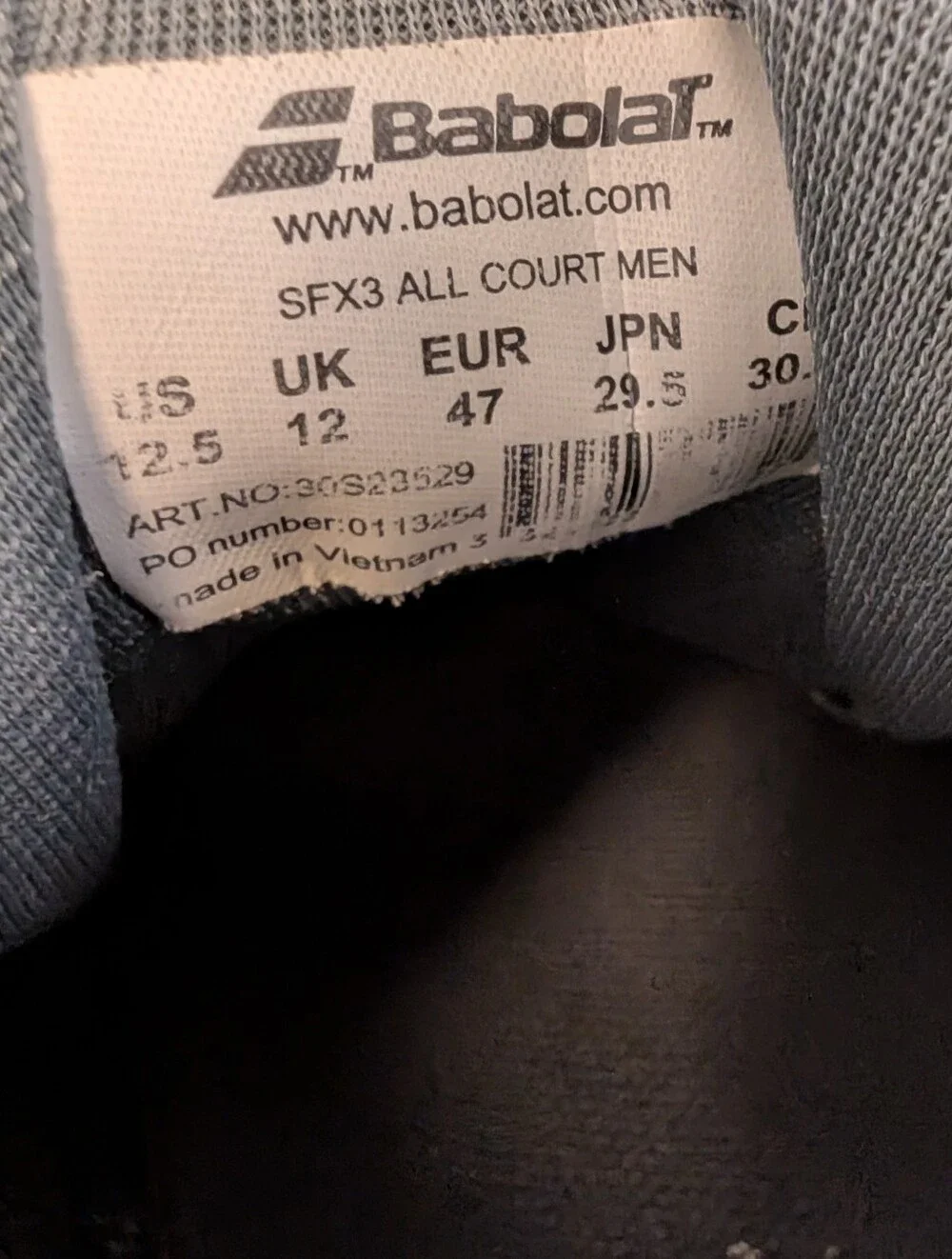 BABOLAT SFX3 Tennis Shoes Pickleball Padel Black Red 12.5